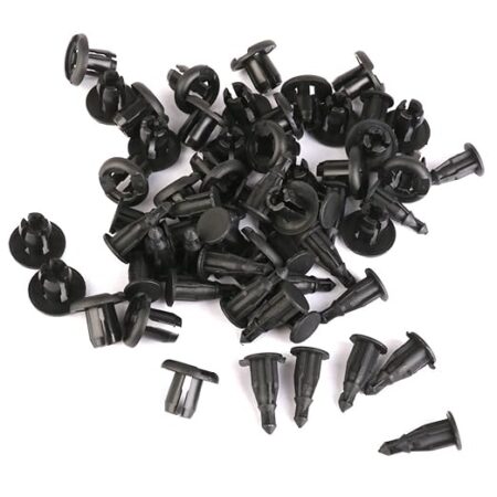 generic Nylon Push-Type Rivet Bumper Fender Clips for Honda 91503-sz3-003 (Black)- 30pcs
