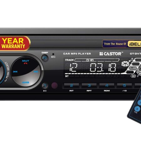 IBELL Castor DV790BT Car Digital Audio Player with Bluetooth, LCD Display, FM/USB/SD/AUX, Remote, 140W Audio for Loud & Clear Music, MP3 Support for Long Drives (Black)
