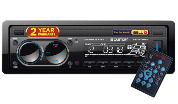 71Dpne-M8eL._SL1500_ IBELL Castor DV790BT Car Digital Audio Player with Bluetooth, LCD Display, FM/USB/SD/AUX, Remote, 140W Audio for Loud & Clear Music, MP3 Support for Long Drives (Black)
