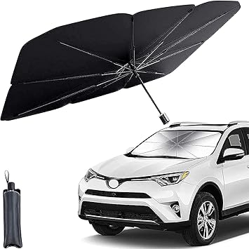 71k-MMZPJ2L._SX355_ TEKCOOL Car Sunshade Windshield Cover, Umbrella Windshield Sunshade for Car Front Window Sun Protection & Heat Insulation Foldable Sun Shade Full Cover Sunshade for Most Vehicles