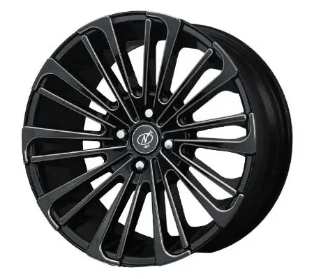 Neo 17" inches Alloy Wheel (Set Of 4) | 4 Holes | 100 PCD | Black Milled | Chocolate